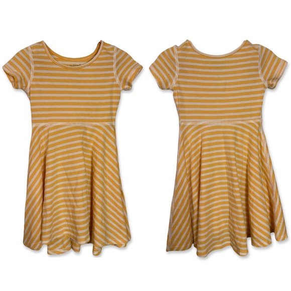 Jumping Beans Adaptive Crew High-Low Skater Stripe Dress Toddler Girl 2T Yellow - Picture 1 of 4